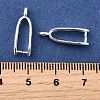 Rack Plating Brass Ice Pick Pinch Bails KK-Z030-05F-S-3