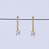 Elegant Brass Pave Clear Cubic Zirconia Stud Earrings IV7044-3