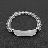 Natural Quartz Crystal Bead Stretch Bracelets for Women Men MZ7269-08-1