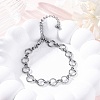 304 Stainless Steel Ring Link Chain Bracelets for Men Women BJEW-G725-10P-1