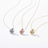 Clear Cubic Zirconia Swan Pendant Necklace JN1063A-2