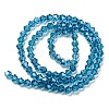 Transparent Electroplate Glass Beads Strands EGLA-A039-T2mm-A01-2