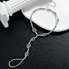 Adjustable Alloy Hollow Oval Link Chain Stretch Toe Ring Anklets for Women FS-WG598B5-01-1