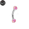 G23 Titanium Enamel Curved Barbell Eyebrow Rings WGC39D0-03-1