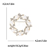 Alloy and Clear Glass Rhinestone Flower Garland Brooch PW-WGF0DFC-01-1