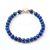Round Natural Gemstone Beaded Stretch Bracelets BJEW-JB05992-2