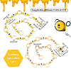 Acrylic & Glass Beaded Link Knitting Row Counter Chains HJEW-AB00443-2
