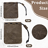 2Pcs 2 Styles Cowhide Jewelry Cosmetics Storage Bag ABAG-BBC0001-37-2