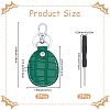 2 Sets Cowhide Pendant Keychains KEYC-CL0001-48-2