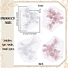 2Pcs 2 Colors Flower Chemical Fiber with Crystal Rhinestone Embroidery Sew on Cloth Patches PATC-FG0003-60B-2