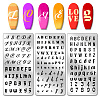 Stainless Steel DIY Nail Art Templates MRMJ-WH0092-026-1