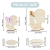 2 Sizes Single Tail Girl Wooden Head Child Silhouette Stands ODIS-WH0030-15D-2