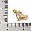 Rack Plating Brass & Cubic Zirconia Pendants KK-L216-064G-3