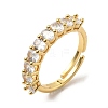 Brass Micro Pave Cubic Zirconia Finger Rings RJEW-H258-12G-4