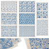 8Sheets 8 Styles Paper Ceramic Decals CELT-GF0001-03-1