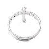 Non-Tarnish 304 Stainless Steel Hollow Out Cross Adjustable Ring for Women RJEW-I097-05P-3