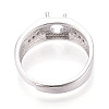 Rhodium Plated 925 Sterling Silver Micro Pave Cubic Zirconia Engagement Solitaire Adjustable Ring Settings STER-T008-14P-3