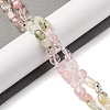 Natural Prehnite & Rose Quartz Beads Strands G-L610-B09-01-2