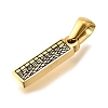 Golden 304 Stainless Steel Pendants STAS-K300-01G-I-2