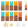 DIY Walnut Wooden Dangle Earring Making Kits DIY-OC0006-81-1