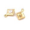 Brass Glass Charms KK-P340-08G-03-2