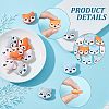 CHGCRAFT 16Pcs 4 Style Food Grade Eco-Friendly Silicone Beads SIL-CA0001-22-4