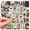 50Pcs Gothic Style PVC Adhesive Waterproof Stickers Self-Adhesive Stickers PW-WG2B06F-01-4