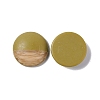 Two Tone Wood Grain Frosted Imitation Leather Style Resin Cabochons RESI-G053-01C-1