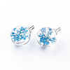 Round Alloy Glass Pendants GLAA-Q051-15mm-06P-3
