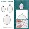   DIY Blank Oval Pendant Making Kits DIY-PH0021-47-4