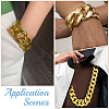 2Pcs 2 Styles Acrylic Cuban Link Chain Necklaces & Bracelets Jewelry Sets SJEW-SP0001-01G-7
