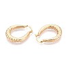 U-Shaped Brass Hoop Earrings EJEW-T047-105G-3