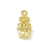 Brass Pave Clear Cubic Zirconia Pendants KK-L238-08G-1