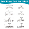 80Pcs 4 Styles Alloy Chandelier Component Links FIND-PH0022-78AS-2
