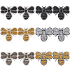 CRASPIRE 12Pcs 6 Styles Bees Hotfix Rhinestone Appliques DIY-CP0009-67-1