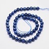 Round Natural Kyanite/Cyanite/Disthene Bead Strands G-I165-01-7mm-01-2