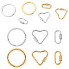 6Pcs 6 Styles 304 Stainless Steel Split Key Rings STAS-TA0003-46-1