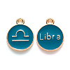 Alloy Enamel Pendants X-ENAM-S124-01B-05K-1