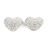 Heart Shaped Polymer Clay Rhinestone Beads CLAY-NH0002-02B-1