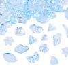 64Pcs Gradient Color Transparent Glass Beads GLAA-TA0003-48B-3
