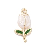 Golden Plated Alloy Enamel Pendants ENAM-L047-01G-06-1