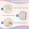 1 Set Unfinished Wood DIY Painting Pendant Decoration WOOD-SP0001-32-5
