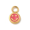 Ion Plating(IP) 304 Stainless Steel Enamel Charms STAS-G351-03G-03-1