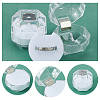 50Pcs Octagonal Transparent Plastic Ring Boxes OBOX-DC0001-02A-6