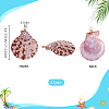 25Pcs Natural Shell Pendants PALLOY-PH01859-4