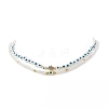 2Pcs 2 Style Natural White Jade & Lampwork Evil Eye Beaded Necklaces Set NJEW-JN04172-4