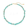 Fashionable Synthetic Turquoise Chip Beads Necklace for Women PU8825-4-1