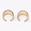 Brass Cuff Earrings EJEW-P188-02G-3