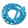 Imitate Austrian Crystal Bicone Frosted Glass Beads Strands X-EGLA-A039-T6mm-MB01-2
