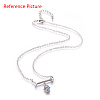 Brass Micro Pave Cubic Zirconia Pendants ZIRC-F098-25-4